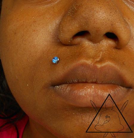 Tattoos - Upper lip piercing - 100909
